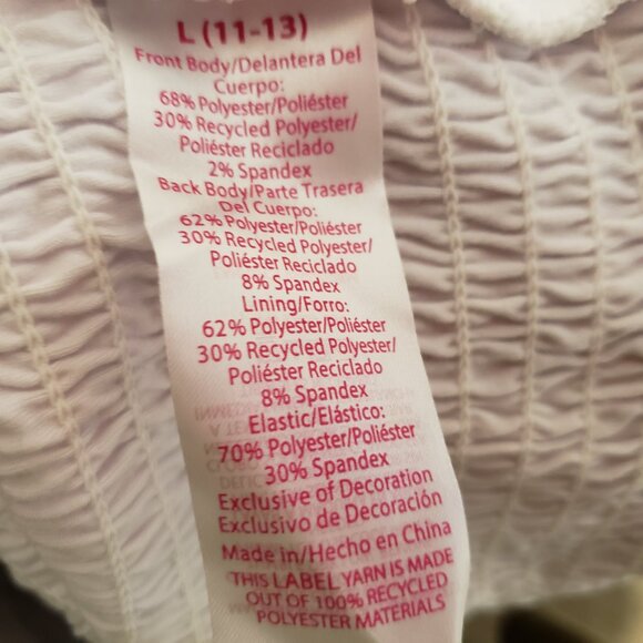 Women's L 11 13 Tank Top White Crochet Floral Boho Cottage Y2K Festival Fairy - Picture 6 of 6